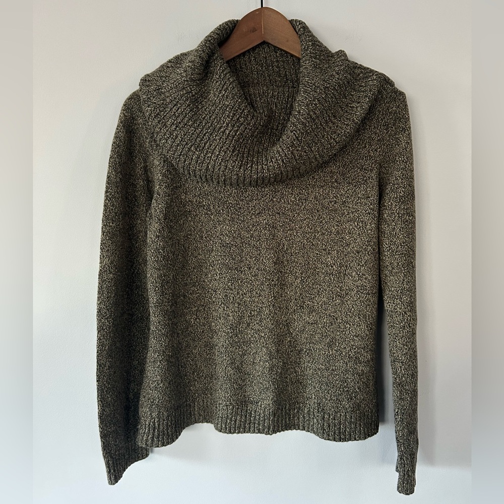 Geoffrey Beene Sport Heathered Brown Cowl Neck Sweater, Preloved, Size Med